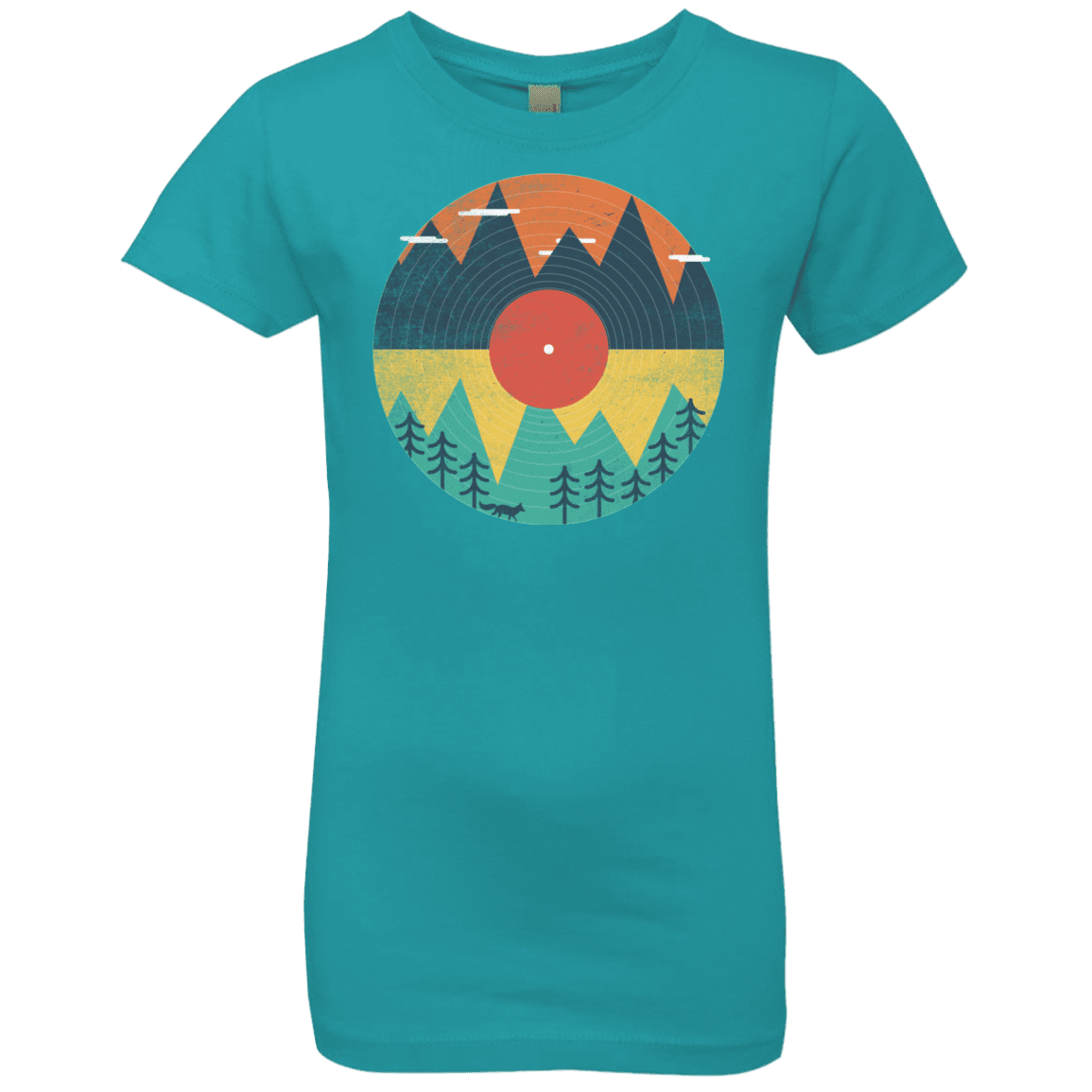 T-Shirts Tahiti Blue / YXS Vinyl Fox Girls Premium T-Shirt