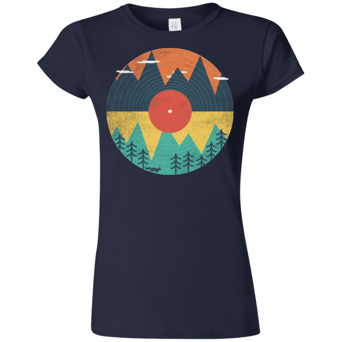 T-Shirts Navy / S Vinyl Fox Junior Slimmer-Fit T-Shirt