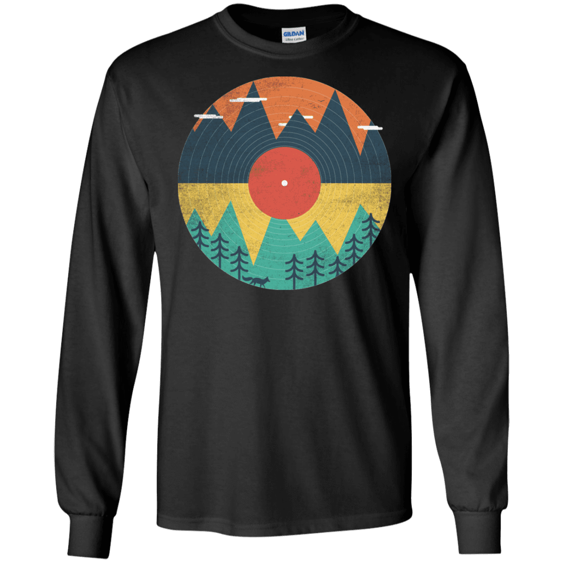 T-Shirts Black / S Vinyl Fox Men's Long Sleeve T-Shirt