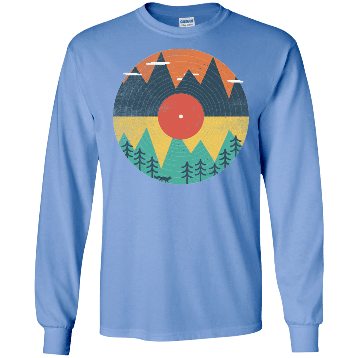 T-Shirts Carolina Blue / S Vinyl Fox Men's Long Sleeve T-Shirt