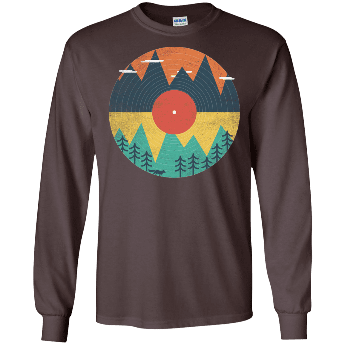 T-Shirts Dark Chocolate / S Vinyl Fox Men's Long Sleeve T-Shirt