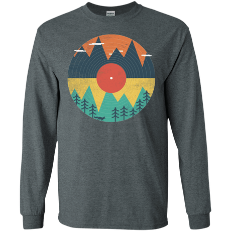 T-Shirts Dark Heather / S Vinyl Fox Men's Long Sleeve T-Shirt