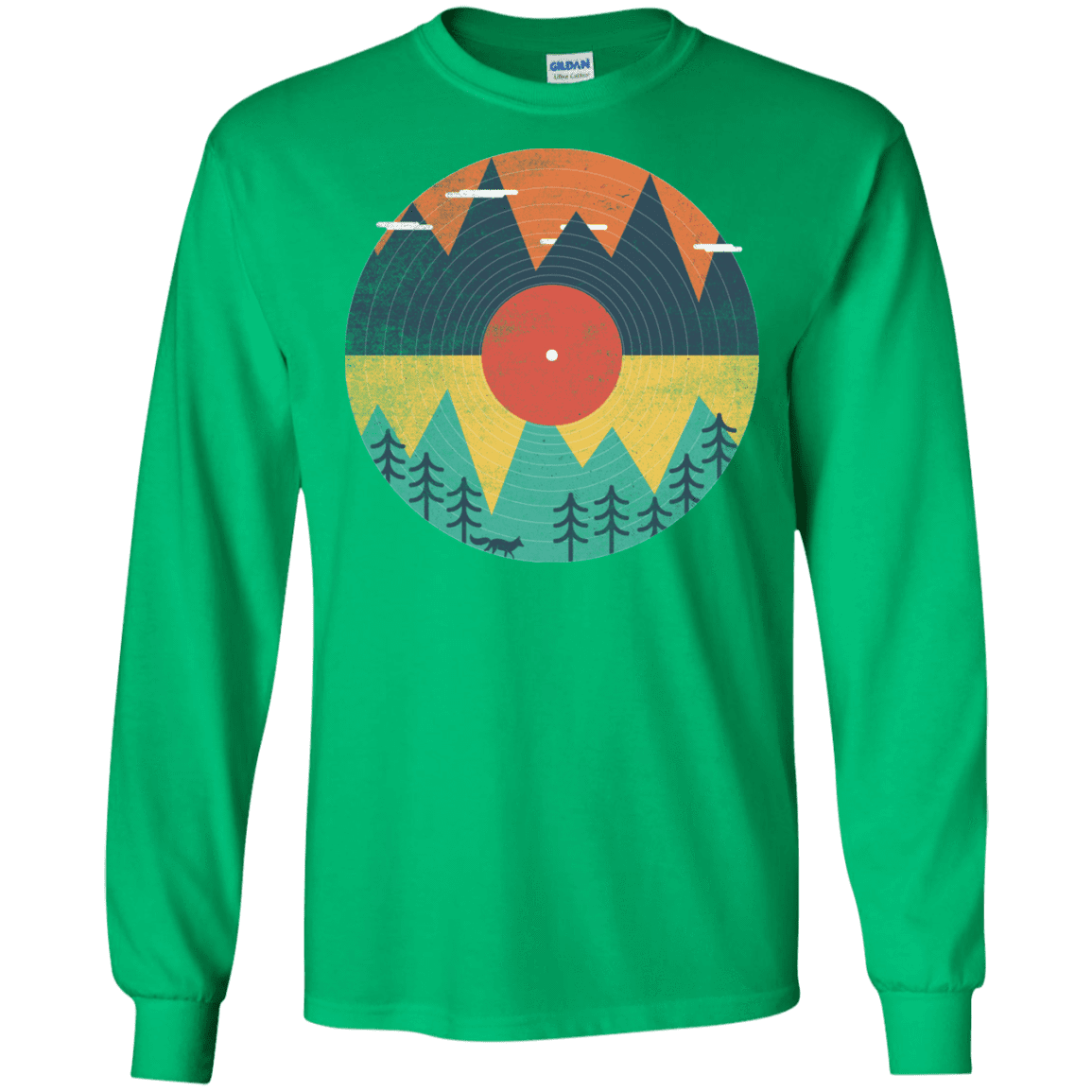 T-Shirts Irish Green / S Vinyl Fox Men's Long Sleeve T-Shirt