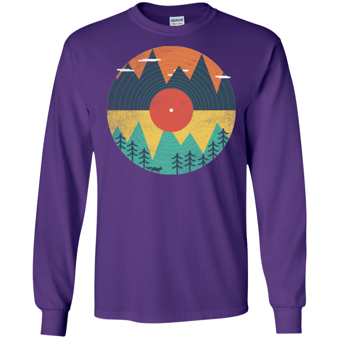 T-Shirts Purple / S Vinyl Fox Men's Long Sleeve T-Shirt