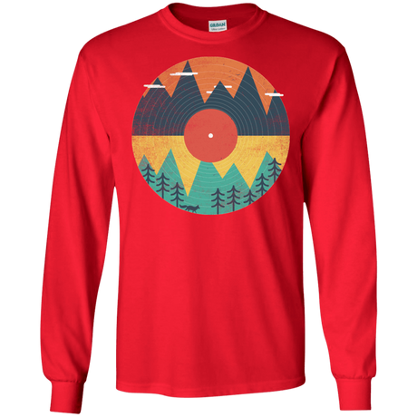 T-Shirts Red / S Vinyl Fox Men's Long Sleeve T-Shirt