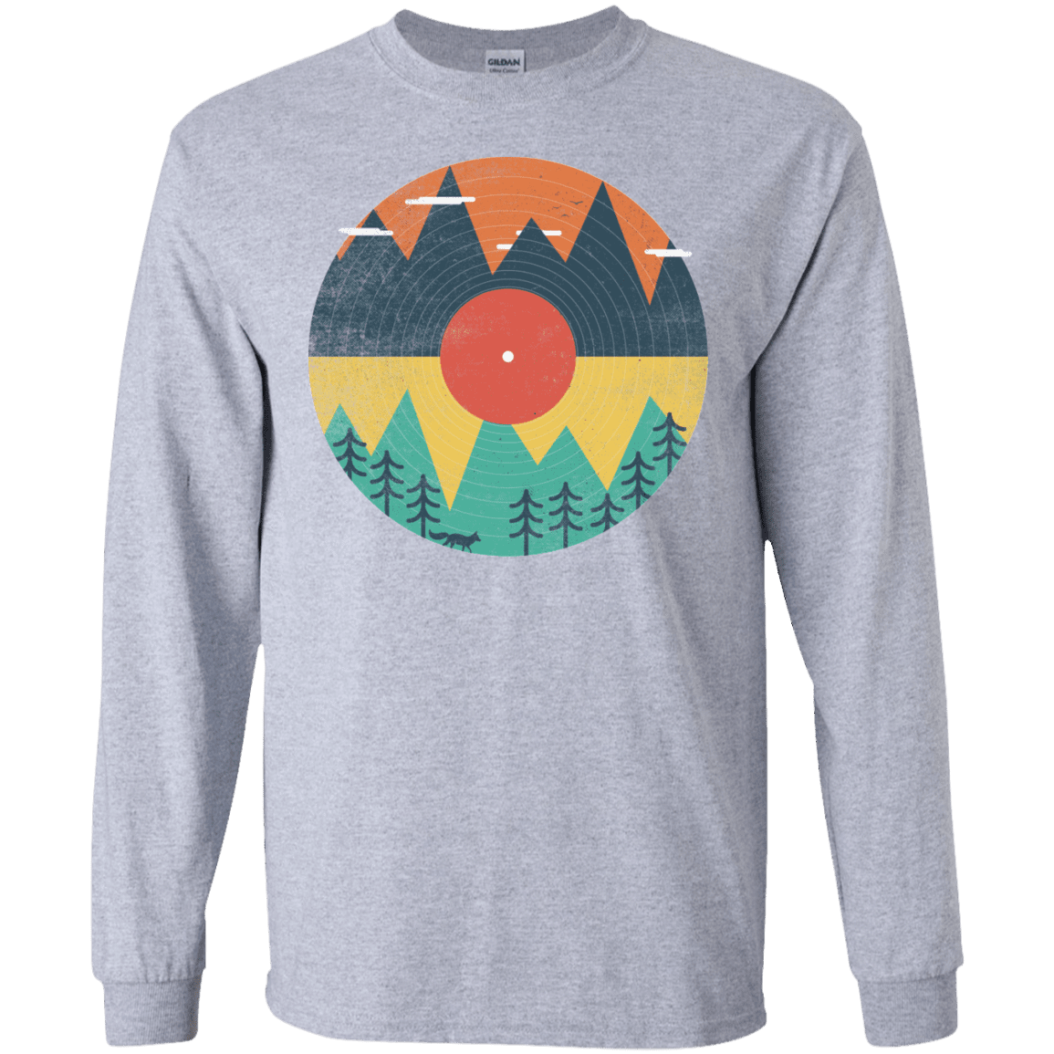 T-Shirts Sport Grey / S Vinyl Fox Men's Long Sleeve T-Shirt