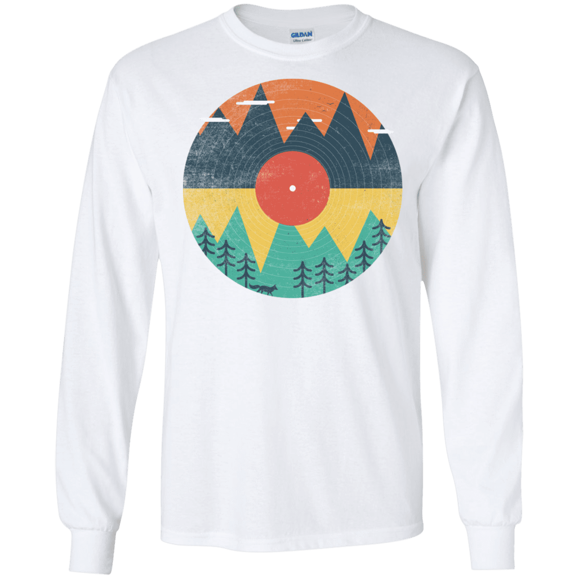 T-Shirts White / S Vinyl Fox Men's Long Sleeve T-Shirt