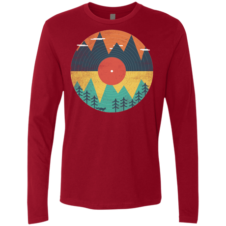 T-Shirts Cardinal / S Vinyl Fox Men's Premium Long Sleeve