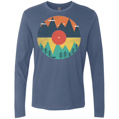 T-Shirts Indigo / S Vinyl Fox Men's Premium Long Sleeve