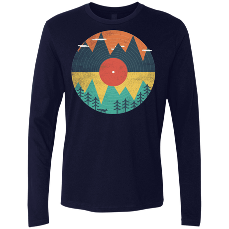 T-Shirts Midnight Navy / S Vinyl Fox Men's Premium Long Sleeve