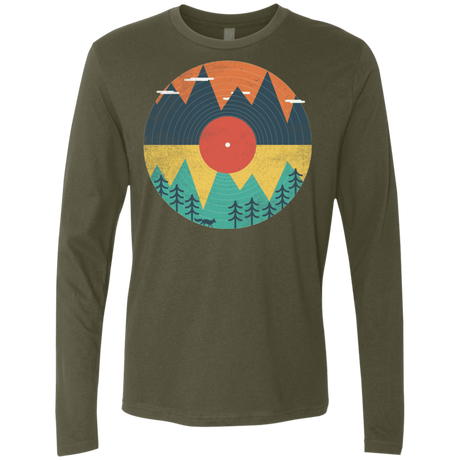 T-Shirts Military Green / S Vinyl Fox Men's Premium Long Sleeve