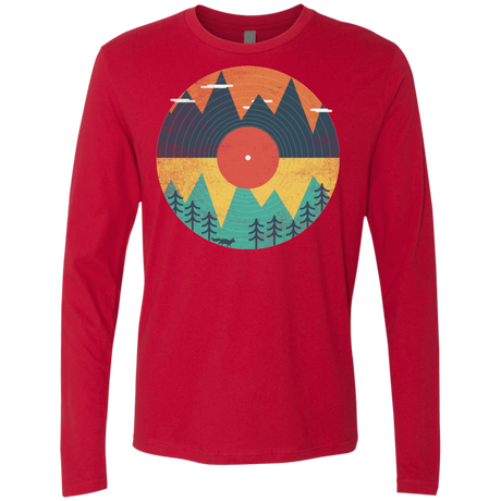 T-Shirts Red / S Vinyl Fox Men's Premium Long Sleeve