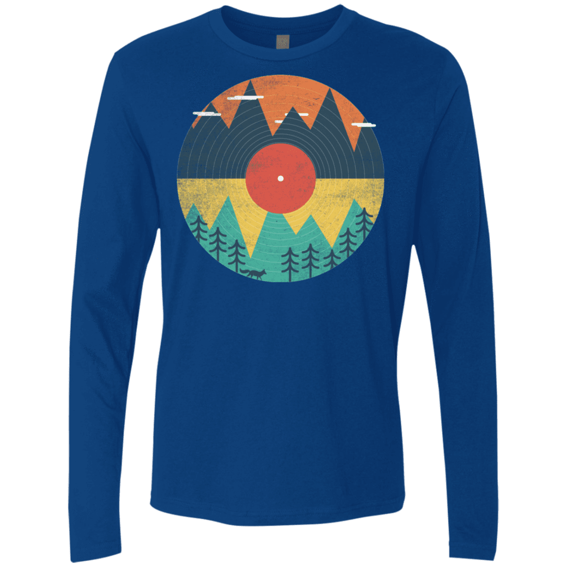 T-Shirts Royal / S Vinyl Fox Men's Premium Long Sleeve