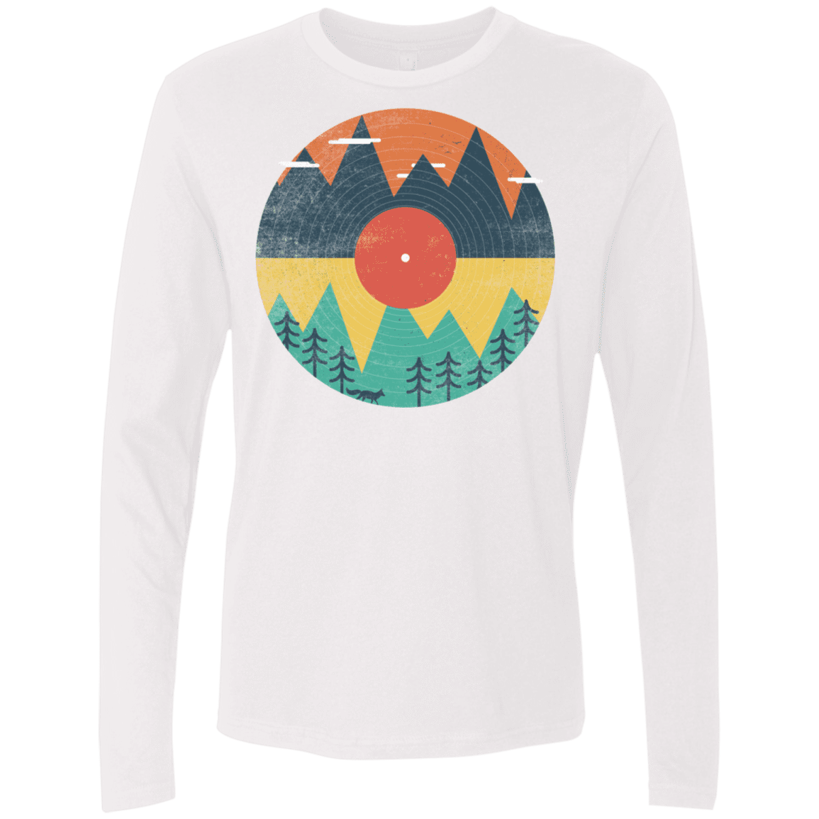 T-Shirts White / S Vinyl Fox Men's Premium Long Sleeve