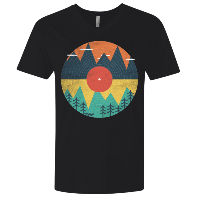 T-Shirts Black / X-Small Vinyl Fox Men's Premium V-Neck