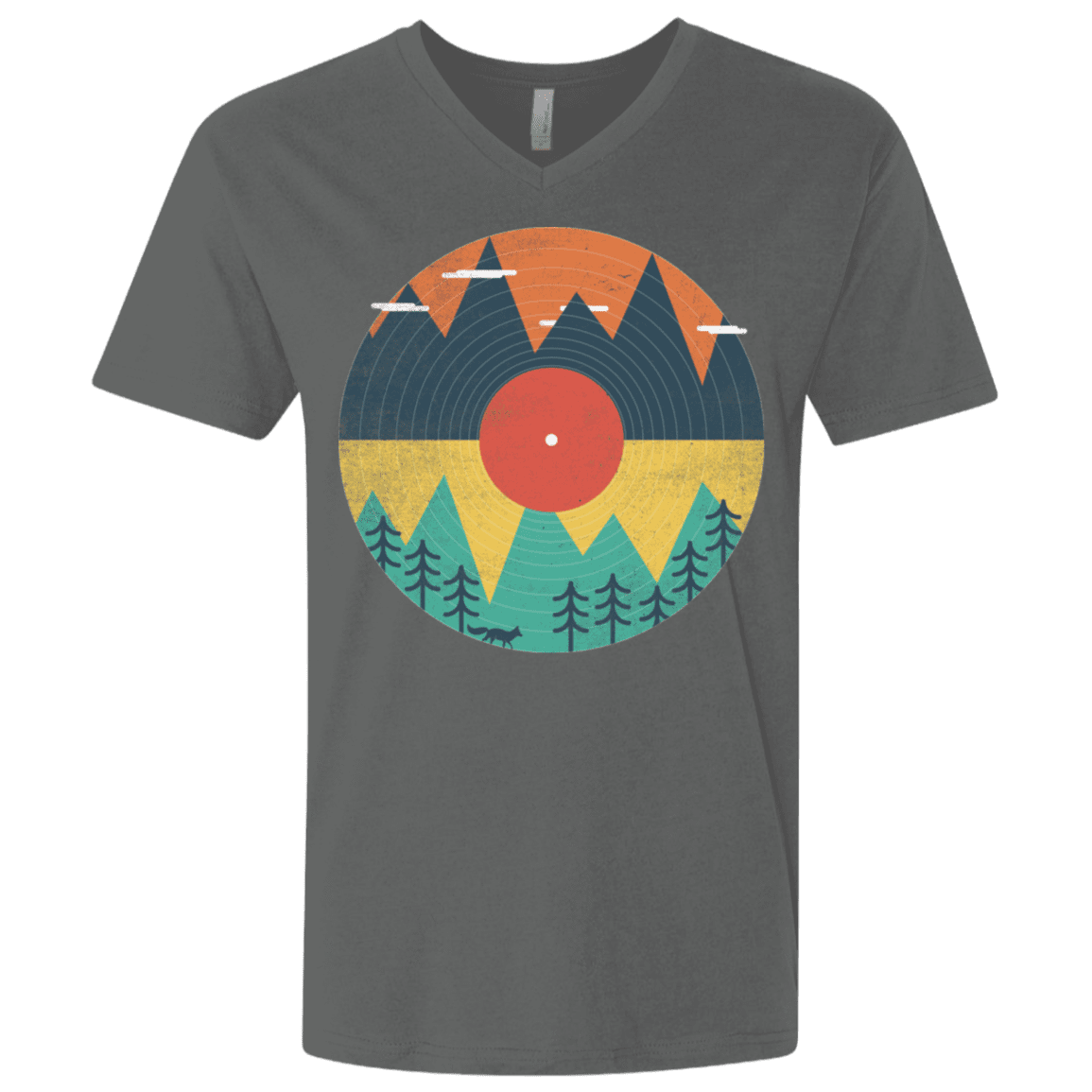 T-Shirts Heavy Metal / X-Small Vinyl Fox Men's Premium V-Neck