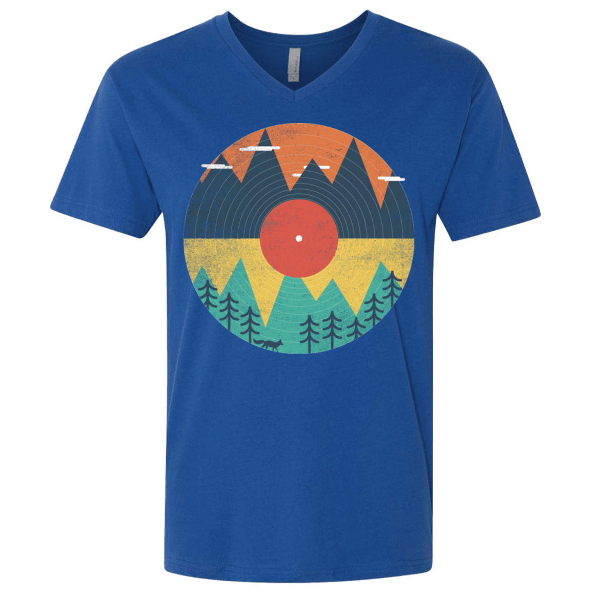 T-Shirts Royal / X-Small Vinyl Fox Men's Premium V-Neck