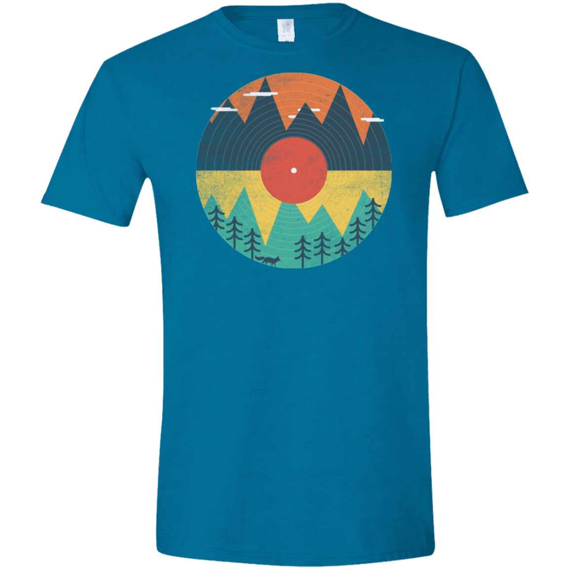 T-Shirts Antique Sapphire / S Vinyl Fox Men's Semi-Fitted Softstyle