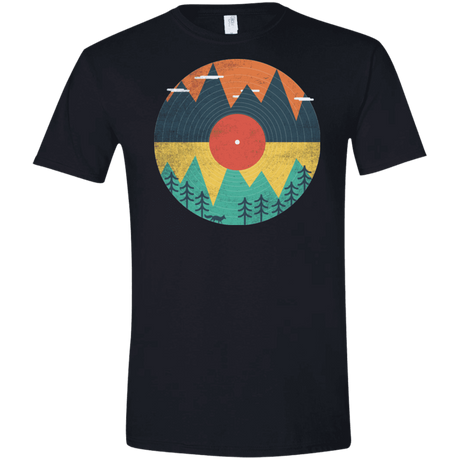 T-Shirts Black / X-Small Vinyl Fox Men's Semi-Fitted Softstyle