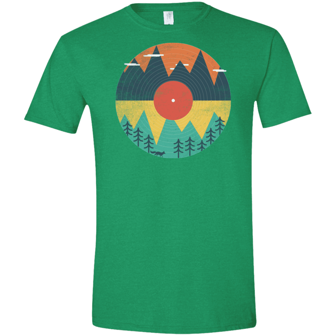T-Shirts Heather Irish Green / M Vinyl Fox Men's Semi-Fitted Softstyle