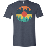 T-Shirts Heather Navy / S Vinyl Fox Men's Semi-Fitted Softstyle