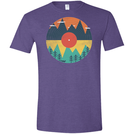 T-Shirts Heather Purple / S Vinyl Fox Men's Semi-Fitted Softstyle