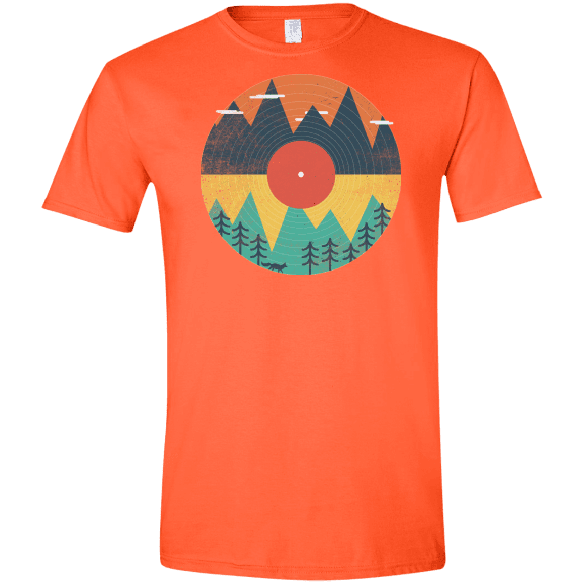 T-Shirts Orange / S Vinyl Fox Men's Semi-Fitted Softstyle