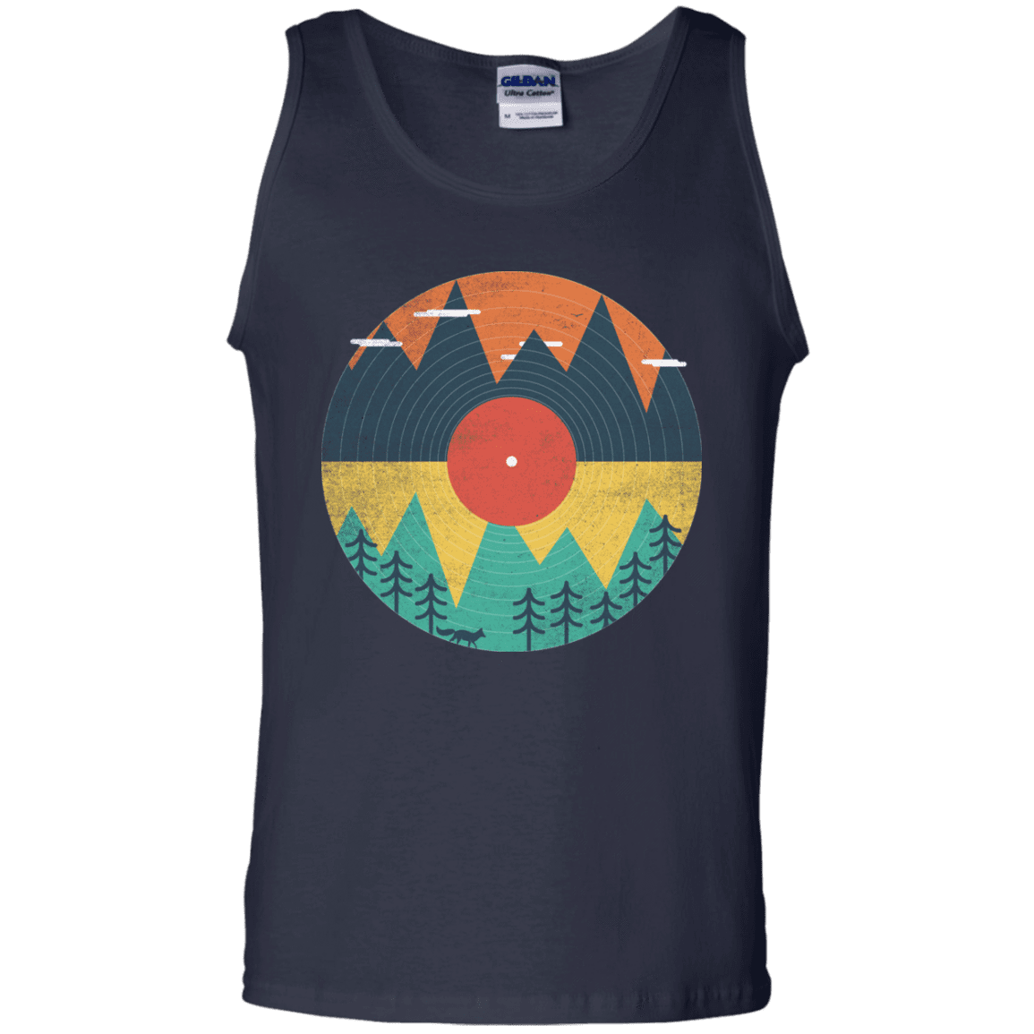 T-Shirts Navy / S Vinyl Fox Men's Tank Top