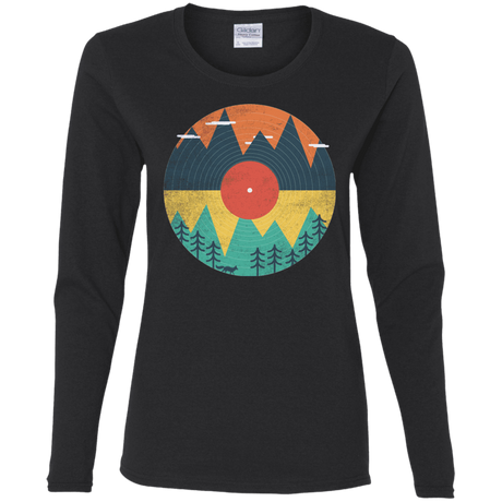 T-Shirts Black / S Vinyl Fox Women's Long Sleeve T-Shirt