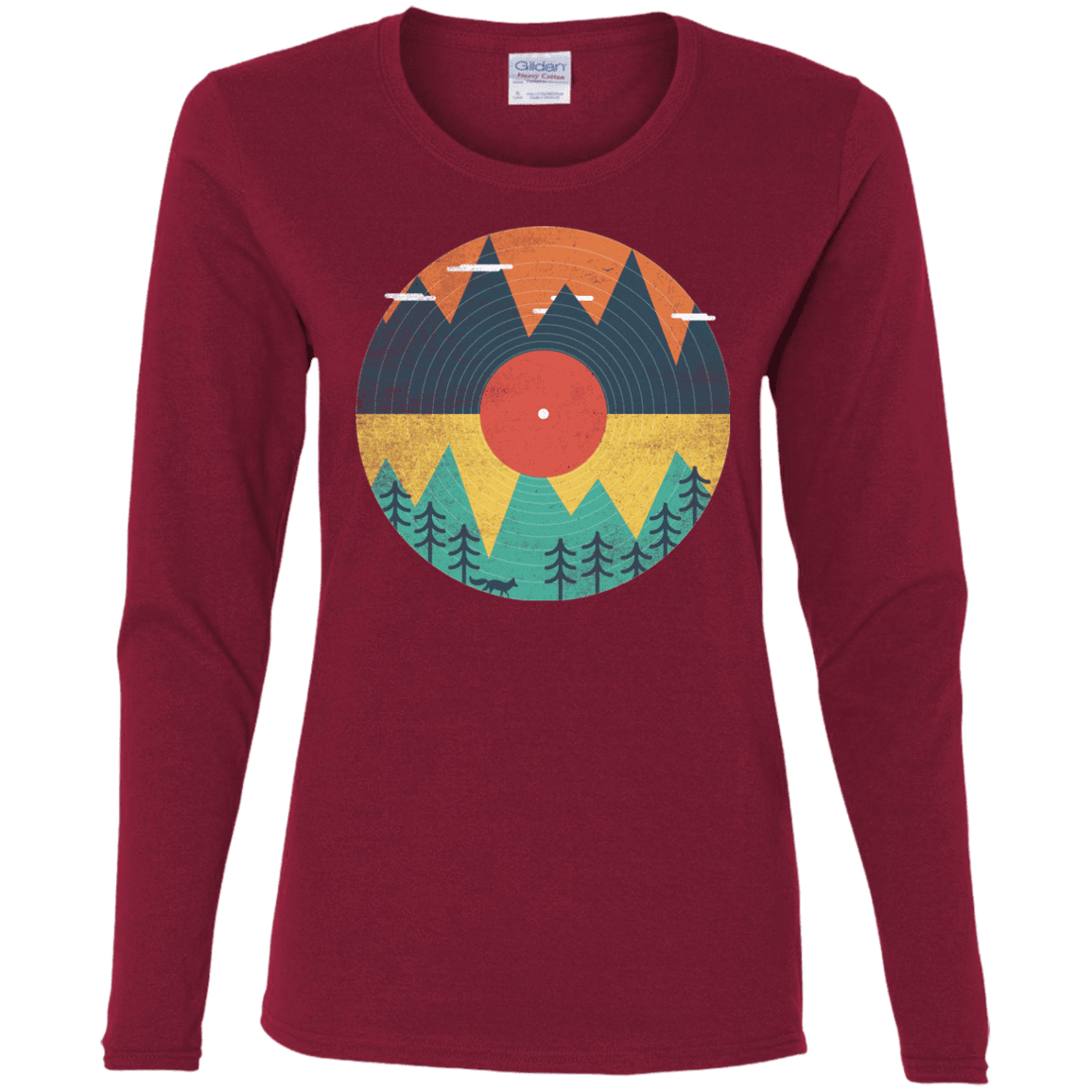 T-Shirts Cardinal / S Vinyl Fox Women's Long Sleeve T-Shirt