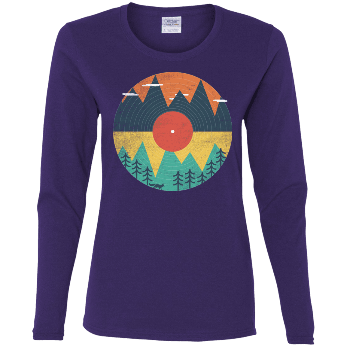 T-Shirts Purple / S Vinyl Fox Women's Long Sleeve T-Shirt