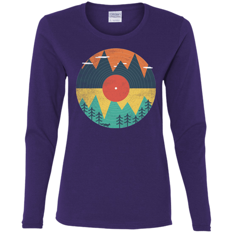 T-Shirts Purple / S Vinyl Fox Women's Long Sleeve T-Shirt