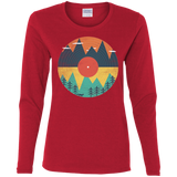 T-Shirts Red / S Vinyl Fox Women's Long Sleeve T-Shirt