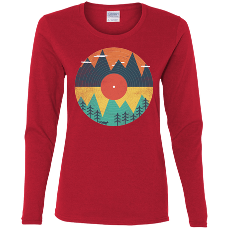 T-Shirts Red / S Vinyl Fox Women's Long Sleeve T-Shirt