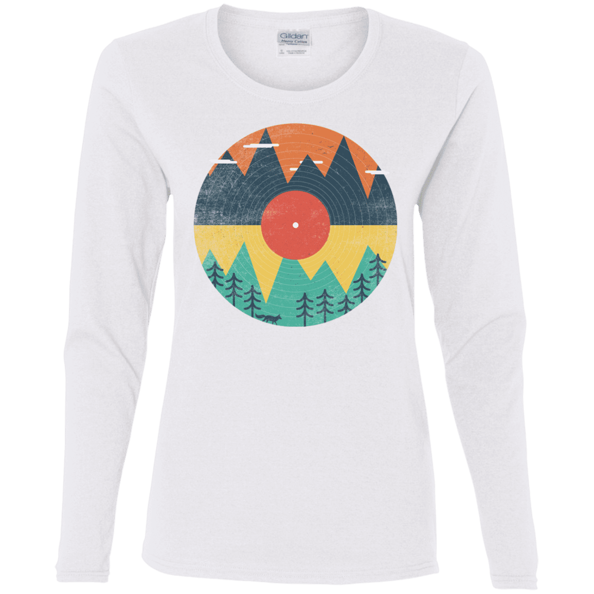 T-Shirts White / S Vinyl Fox Women's Long Sleeve T-Shirt