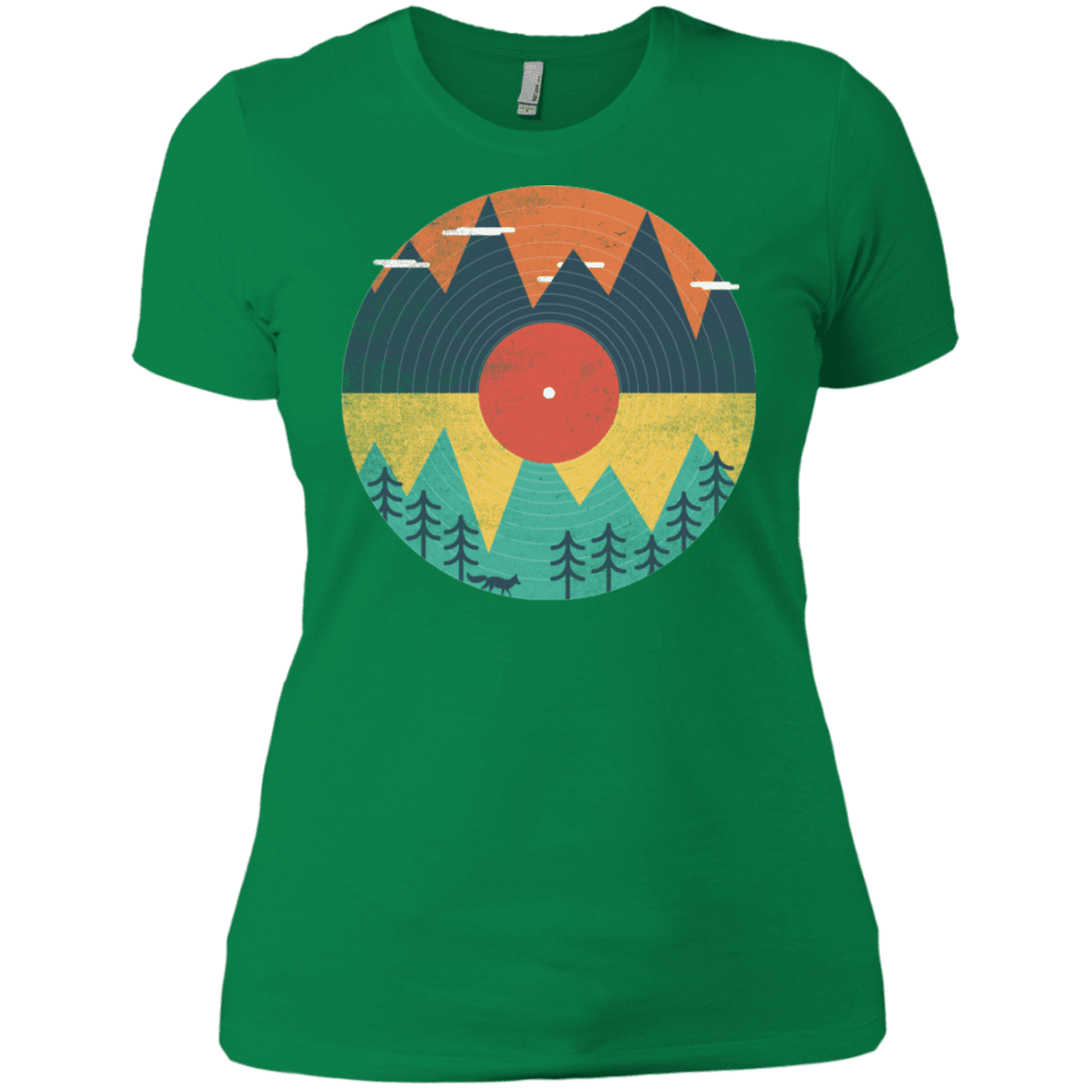 T-Shirts Kelly Green / X-Small Vinyl Fox Women's Premium T-Shirt