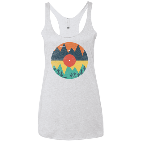 T-Shirts Heather White / X-Small Vinyl Fox Women's Triblend Racerback Tank