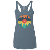 T-Shirts Indigo / X-Small Vinyl Fox Women's Triblend Racerback Tank