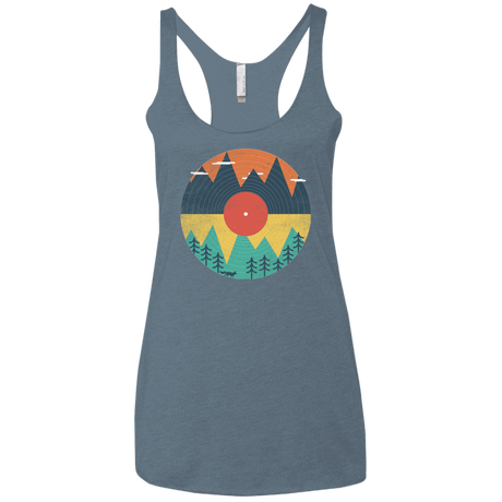T-Shirts Indigo / X-Small Vinyl Fox Women's Triblend Racerback Tank