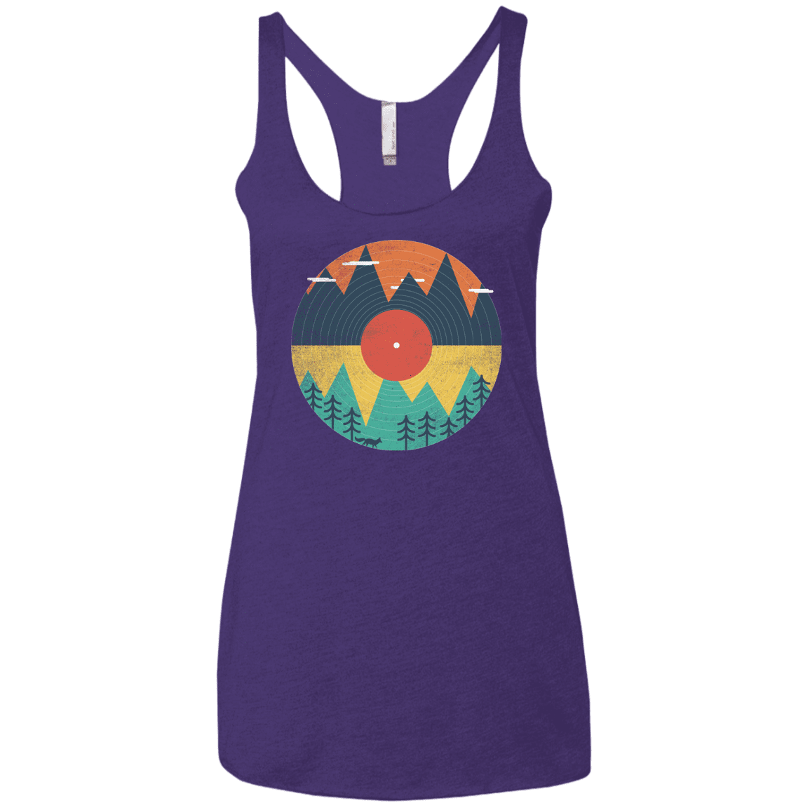 T-Shirts Purple Rush / X-Small Vinyl Fox Women's Triblend Racerback Tank