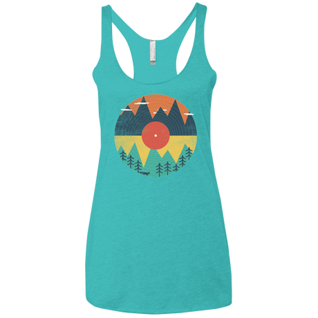 T-Shirts Tahiti Blue / X-Small Vinyl Fox Women's Triblend Racerback Tank