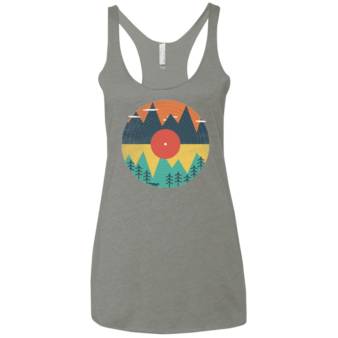 T-Shirts Venetian Grey / X-Small Vinyl Fox Women's Triblend Racerback Tank