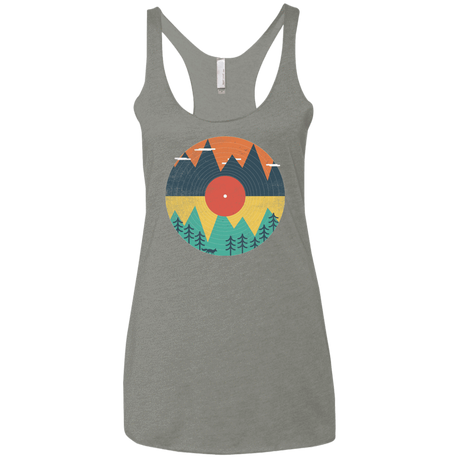 T-Shirts Venetian Grey / X-Small Vinyl Fox Women's Triblend Racerback Tank