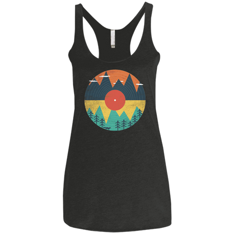 T-Shirts Vintage Black / X-Small Vinyl Fox Women's Triblend Racerback Tank