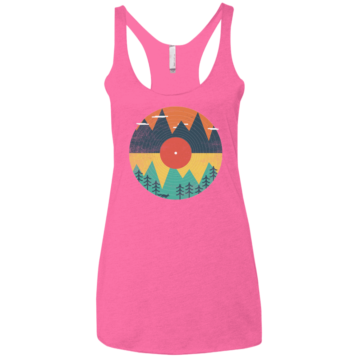 T-Shirts Vintage Pink / X-Small Vinyl Fox Women's Triblend Racerback Tank