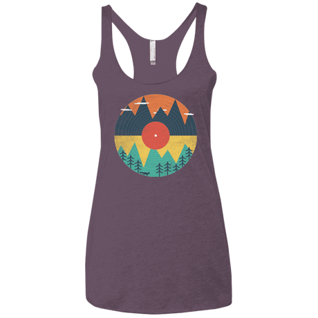 T-Shirts Vintage Purple / X-Small Vinyl Fox Women's Triblend Racerback Tank