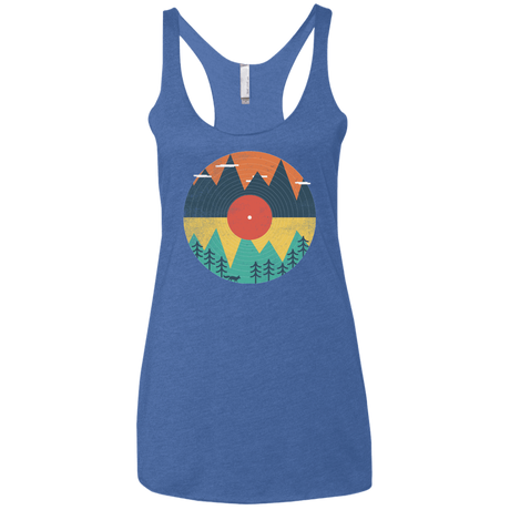 T-Shirts Vintage Royal / X-Small Vinyl Fox Women's Triblend Racerback Tank