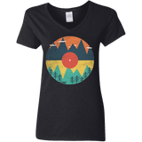 T-Shirts Black / S Vinyl Fox Women's V-Neck T-Shirt