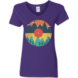 T-Shirts Purple / S Vinyl Fox Women's V-Neck T-Shirt