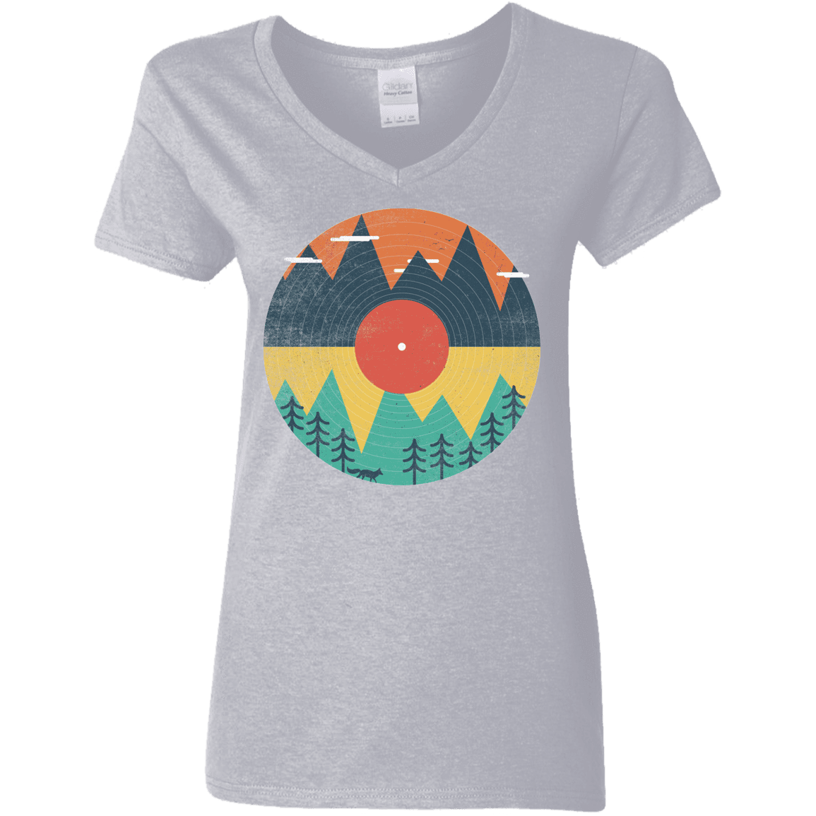 T-Shirts Sport Grey / S Vinyl Fox Women's V-Neck T-Shirt